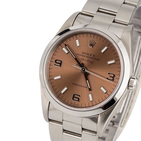 rolex air king salmon dial|rolex air king 14000 price.